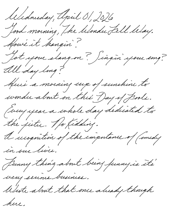 First page of a handwritten journal entry by Wynn.